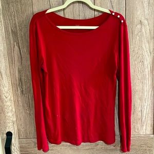 Long-Sleeved Red GAP Tee